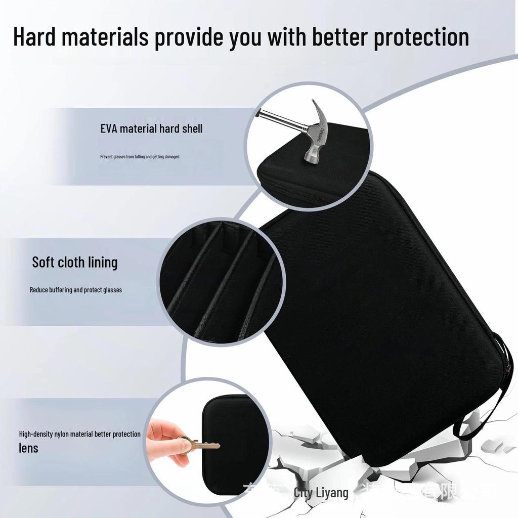 EVA Hard Shell Glasses Case - Large Capacity Portable Travel Organizer