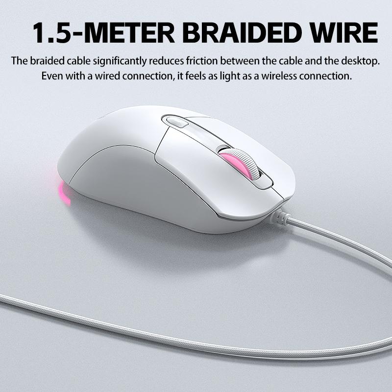 Esports Wired Gaming Mouse 7200DPI Personalized Anti Slip Sticker 6-Key Office Mouse Suitable For Desktop And Laptop Computers