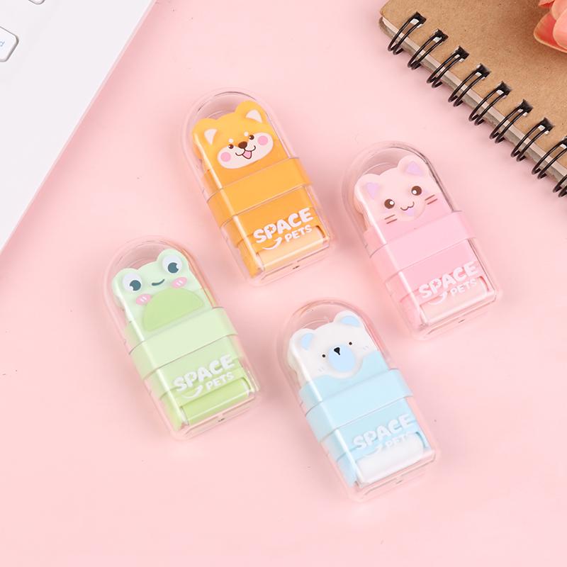 2 Piezas/Set Borrador de Rodillo Borrador con Forma de Animal Limpia Pocas Virutas Lindo Borrador de Dibujos Animados
