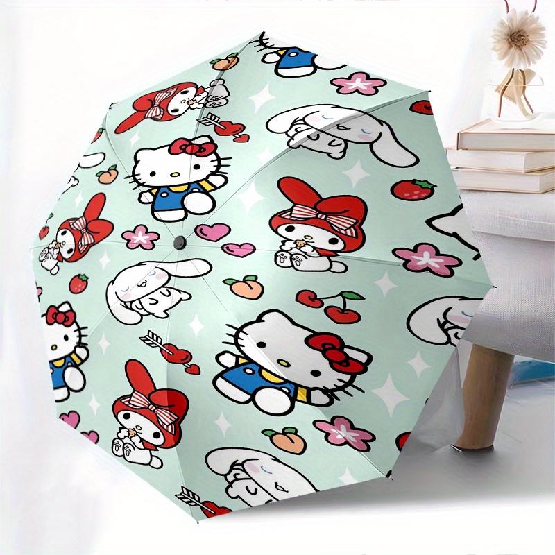 Hello Kitty,My Melody Automatic Umbrella-Foldable, Durable 8-Bone Design, Compact and Stylish, Great for Camping, Halloween, Christmas, Moth