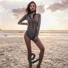Wetsuit Surfing Sports Long-sleeved Swimsuit Sun Protection Quick-drying Nokini Swimsuit Tropical One-piece Women