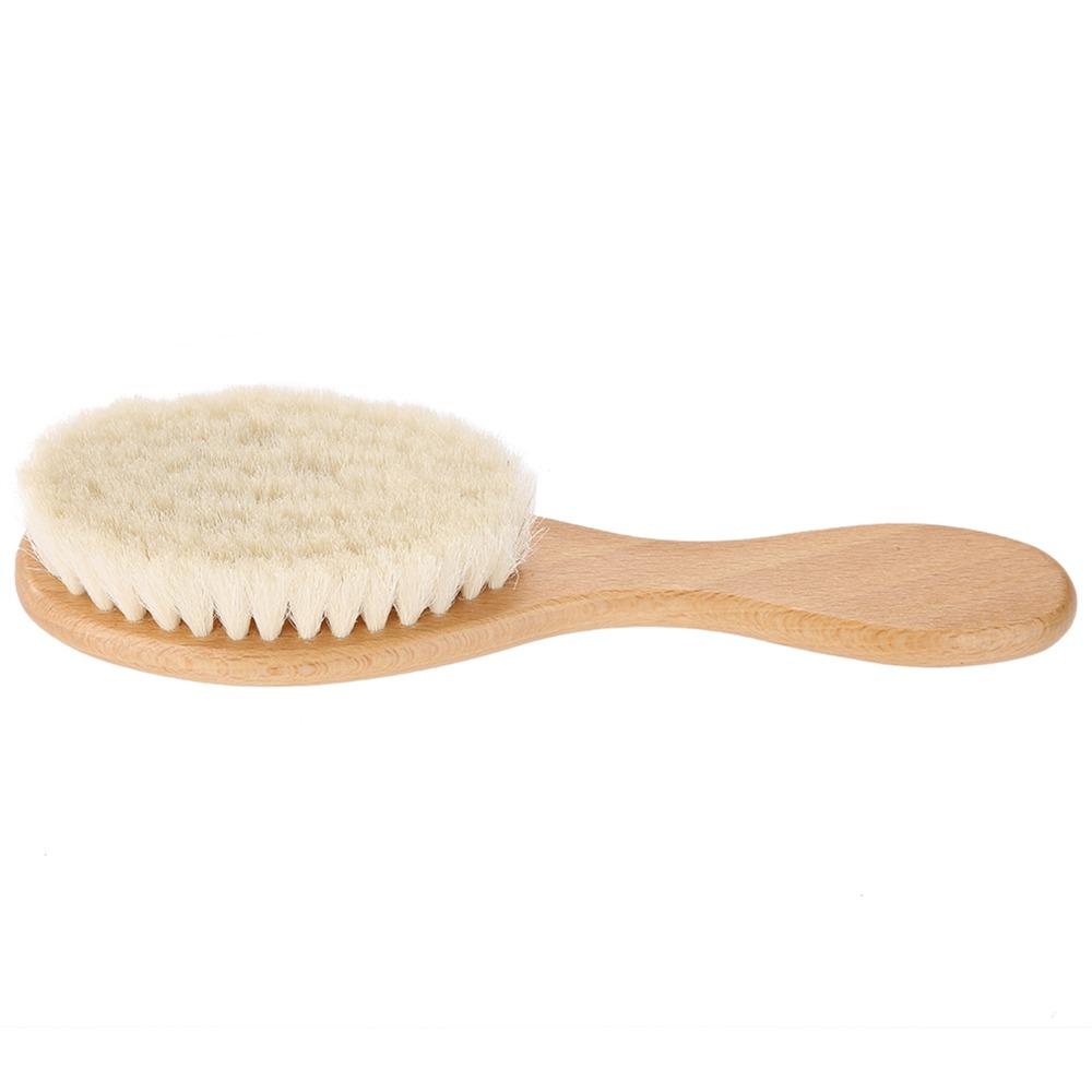 Soft Hair Cleaning Brush Goat Hair Hair Styling Brush Scalp Grooming Goat Hair Brush Home Use