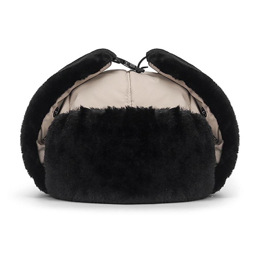 Unisex Windproof Thick Bomber Hat Lined 
