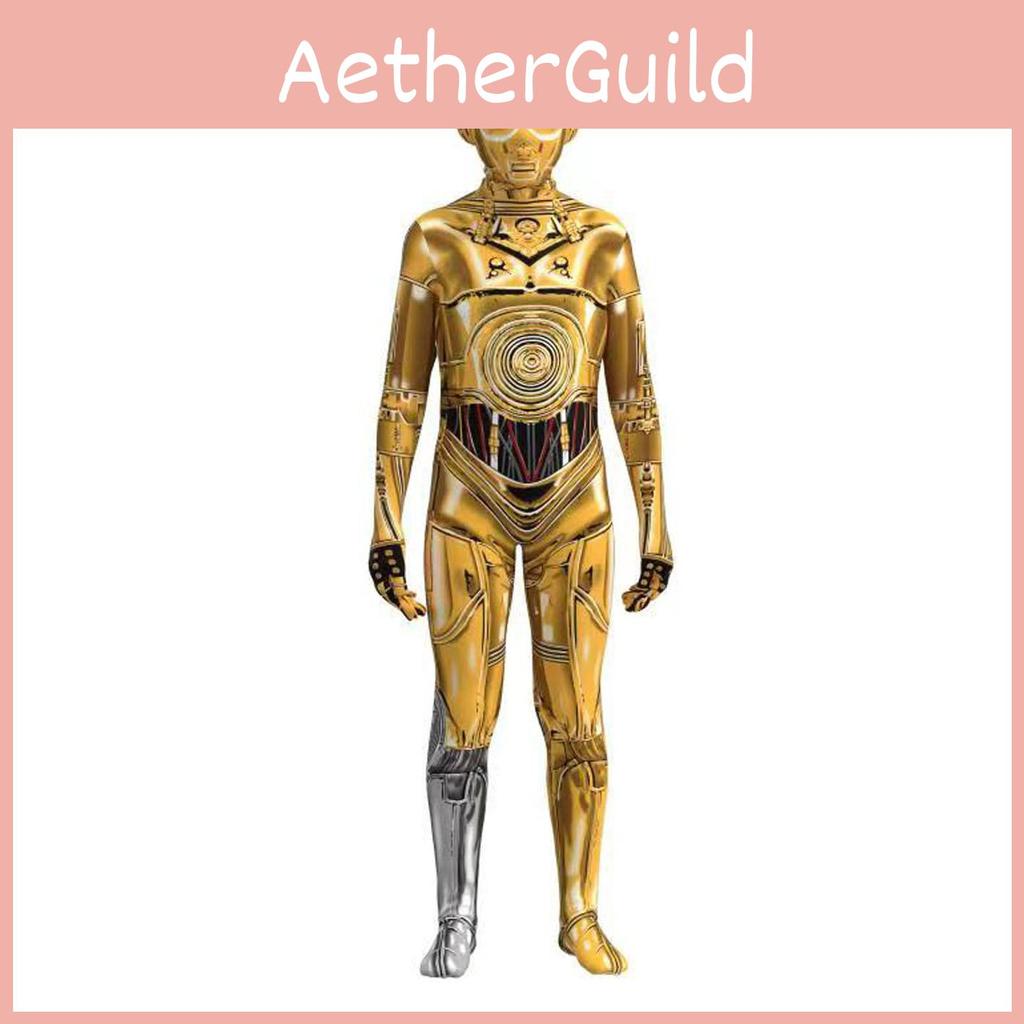 Star Wars Robot Cosplay Costume With Digital Print For Halloween Kids And Adults