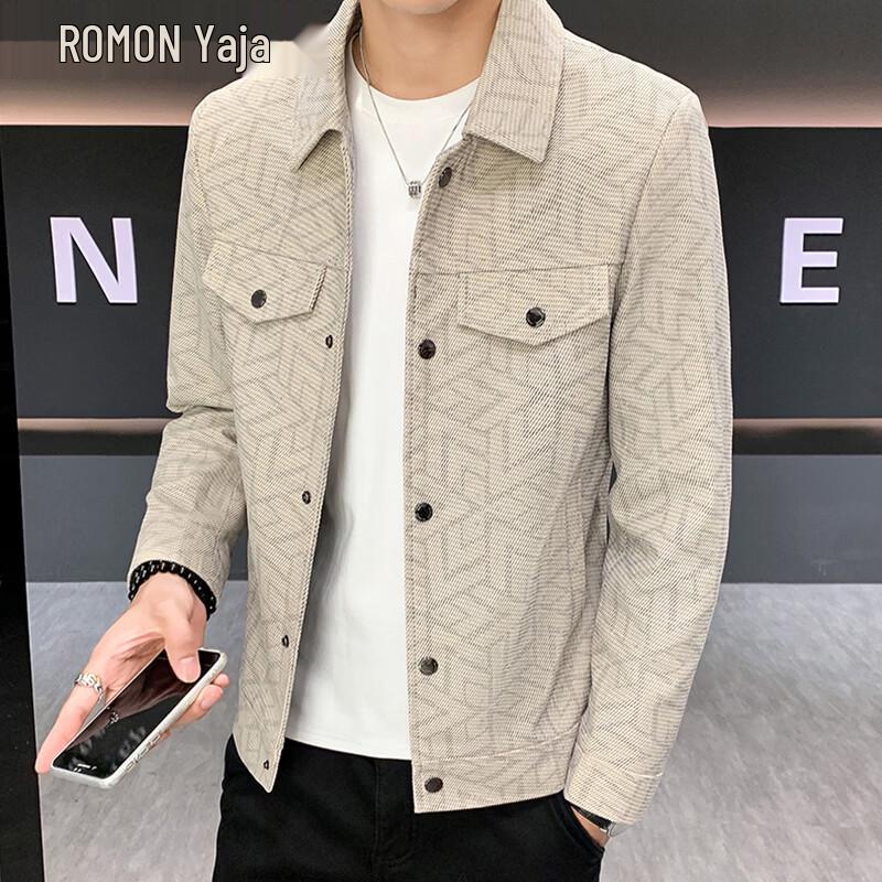 ROMON Men s Corduroy Embroidered Jacket M