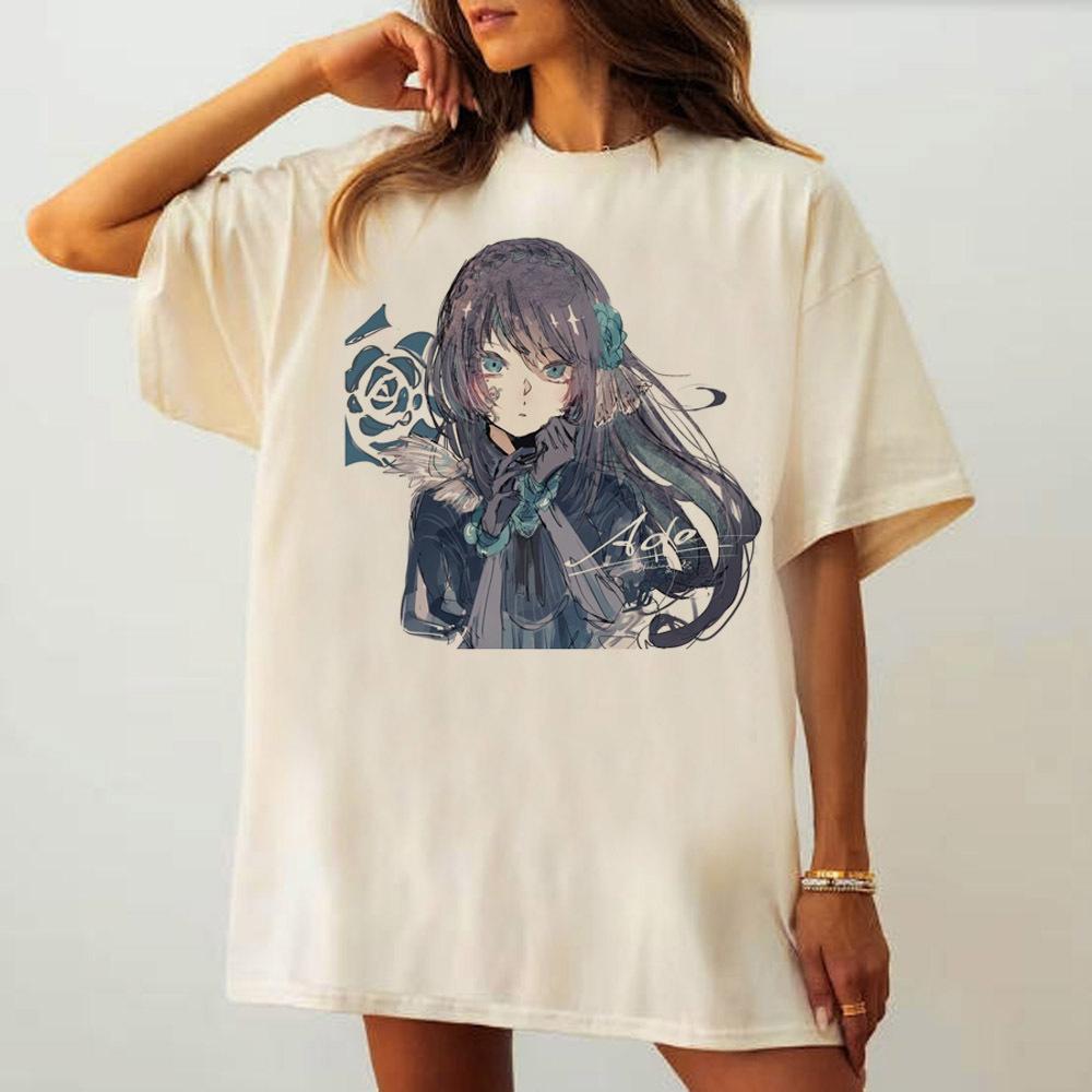 Ado tshirt Women streetwear Colorful Women Classic tshirt Psychedelic 2000s Comfortable aesthetic Grunge S