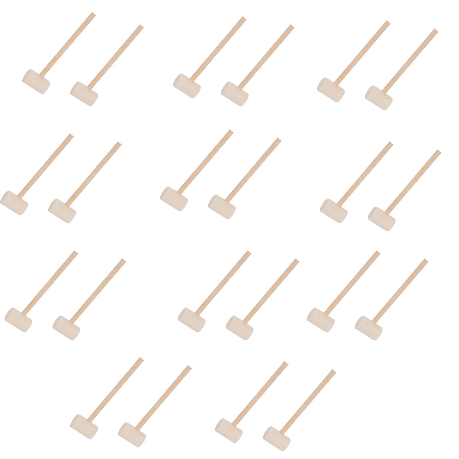 

20 шт. Шоколадные морепродукты Деревянные молотки-хармеры Маленькие киянки Игрушка для стукания Молоток для краба для детей Мальчиков Девочек A