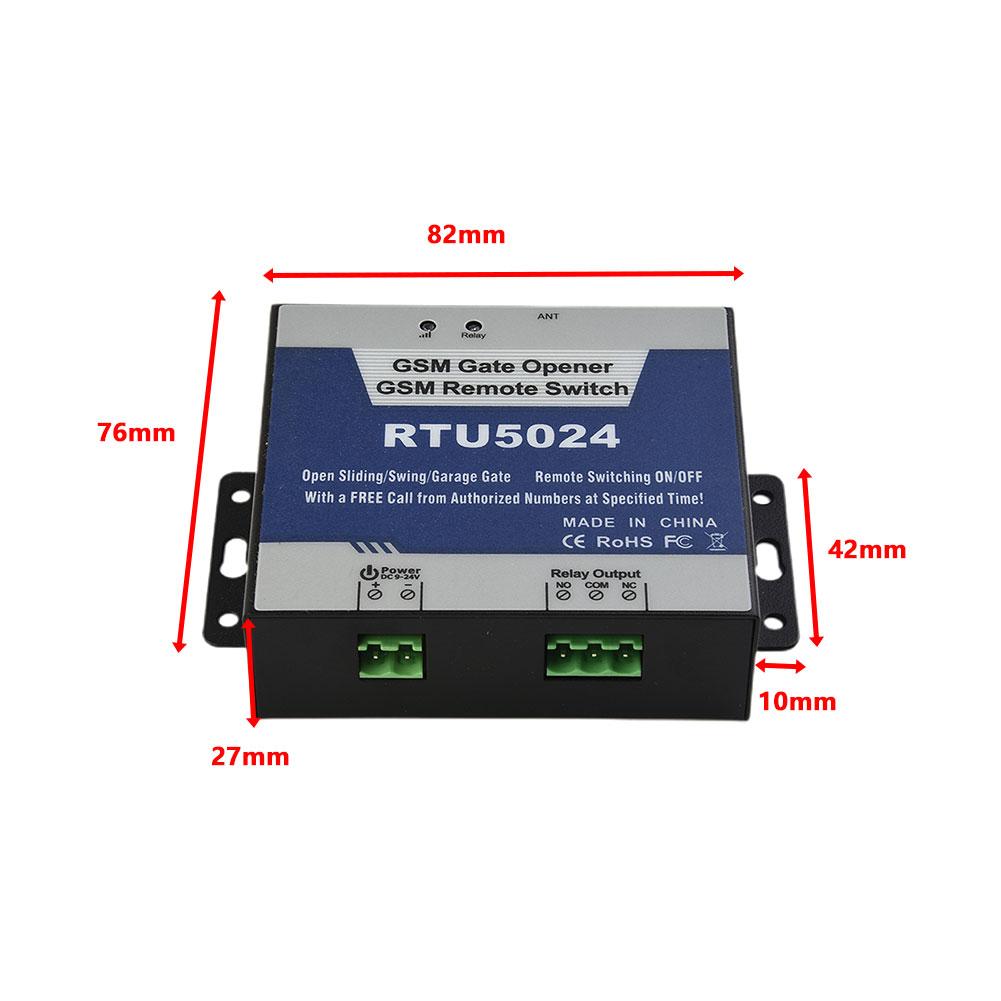 

Humidity Gate Opener Phone remote control RTU5024 SIM Card Tool Garage Good Gain Antenna Safety 850-1900MHz Frequency China Mainland
