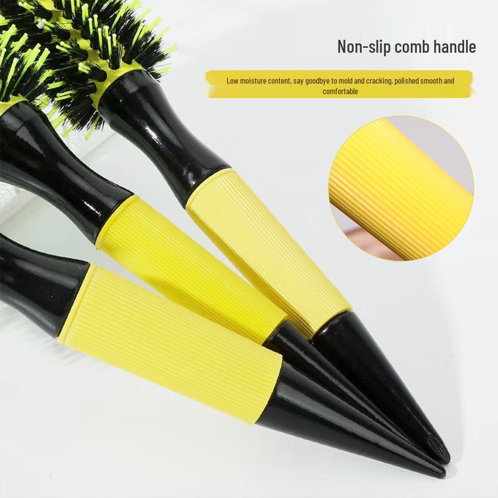 Boar Bristle Aluminum Tube Nylon Round Brush - Brazilian Style Hair Styling Comb