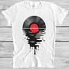 Melting Vinly Dripping Cool Record DJ Music Vintage Gift Tee T Shirt M84