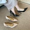 G8838-6 Französisch 2025 Frühling und Herbst Neu Vielseitig Stiletto Spitz mit Rock Professionelles Temperament High Heels Damen