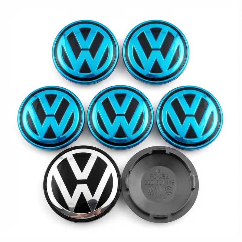 4pcs 55mm 56mm 65mm 70mm 76mm Car Wheel Center Caps Hubcap Cover for VW Volkswagen Jetta MK5 Golf Passat styling 3B7601171 zq6