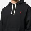 Polo Ralph Lauren Logo Embroidered Solid Color Pullover Hoodie Men Hoodies Black 710766778-008
