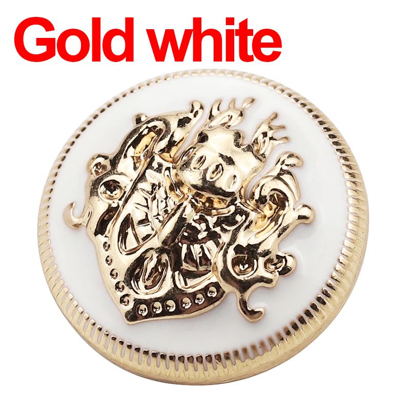 QJH 10Pcs Gold Vintage Antique Crown Metal Button Set for Sewing-Blazer/ Jacket/ Sport Coat/ Sweater/ Cardigan/ Uniform 10-28mm