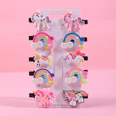 10 Stuks/Set Leuke Cartoon Eenhoorn Haarspeldjes voor Meisjes Kleurrijke Zoete Eenhoorn Haarspelden Kinder Haarspeldjes Haaraccessoires voor Meisjes