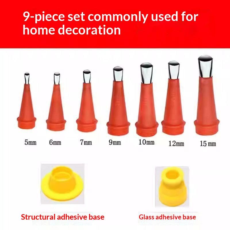 Stainless Steel Caulking Nozzle Silicone Sealant Tool Set For Bathroom Kitchen Sink Joint Sealing And Application