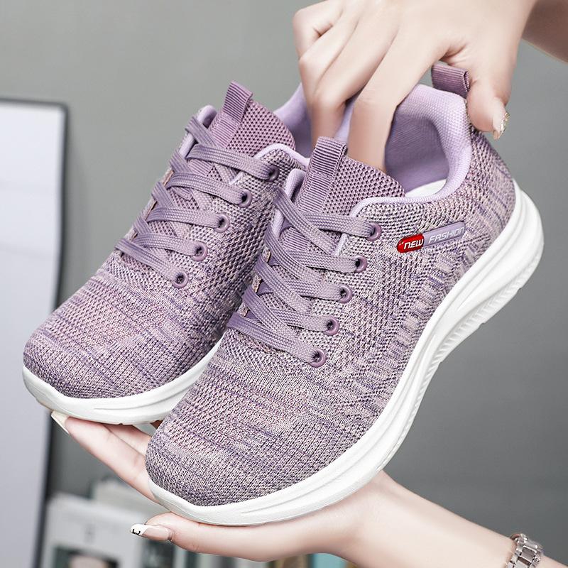 Neue Damen Sportschuhe Atmungsaktive Schuhe Freizeitschuhe Modische Damenschuhe Vielseitige Einzelne Schuhe