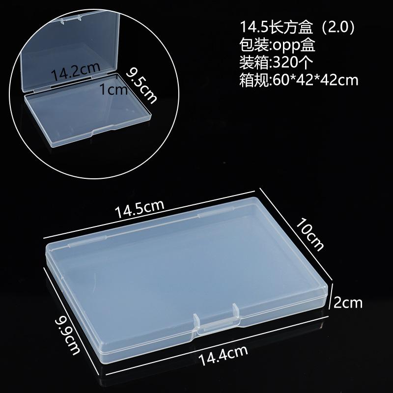 1 Piece Square PP Plastic Box Rectangular Storage Transparent Flip Cover Storage Parts Multifunctional Product Jewelry Packaging