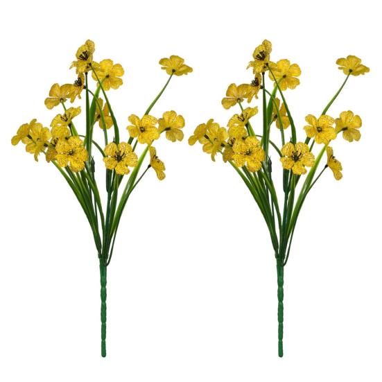 Artificial Flowers Adjustable Height Fade-Resistant Handmade Realistic Silk Petals No Watering Sunlight Floral Display Arrangement