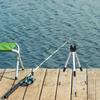 1PC Fishing Sea Rod Bracket Aluminum Alloy Ground Insertion Triangular Bracket Long-throw Telescopic Throwing Fishing Tools
