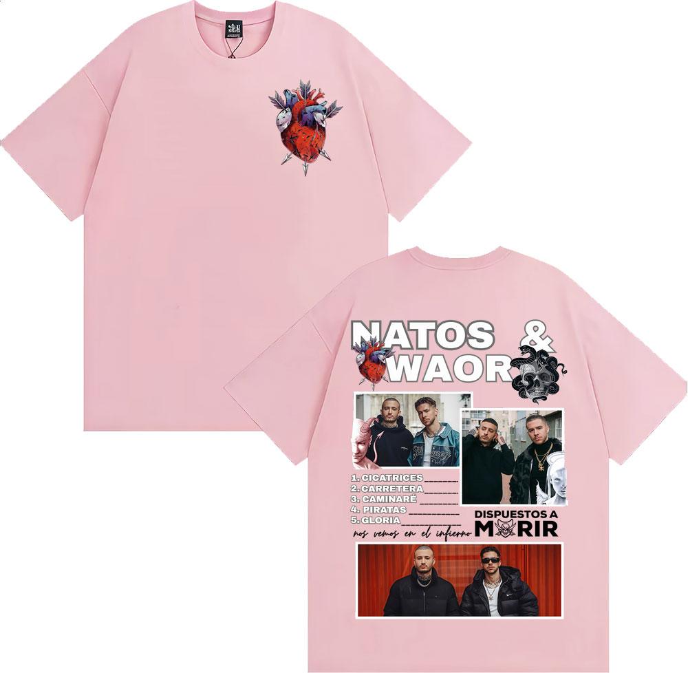 Rapper NATOS WAOR Album Tour Merch T Shirt Unisexs Clothing Hip Hop Pop Music Street T Shirts Oversized Loose Short Sleeve Tshirt