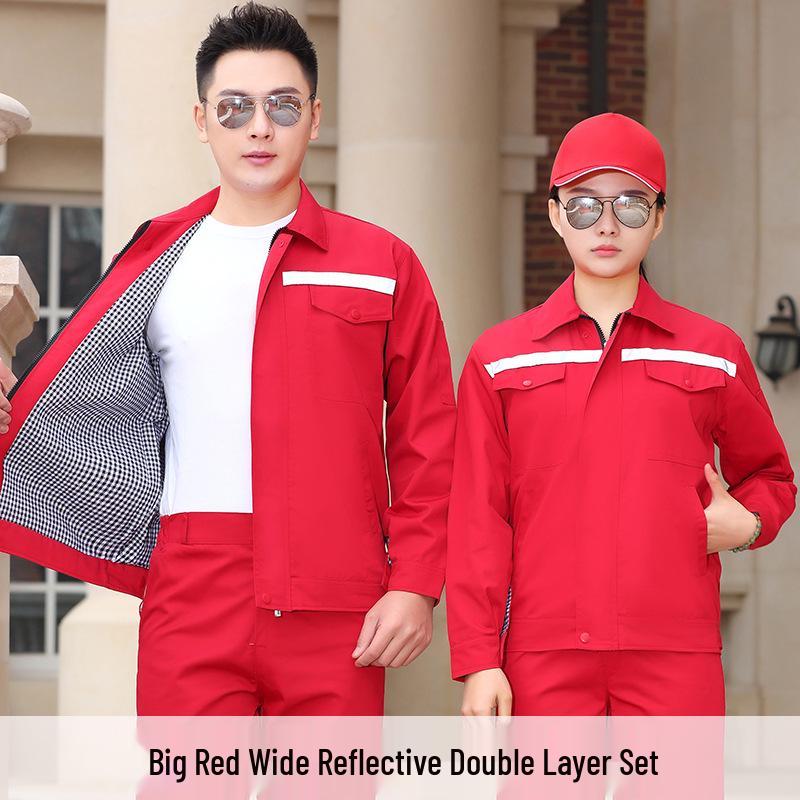 Men's Long Sleeve Workwear Set - Durable Labor Protection for Workshop and Auto Repair. Perfect for Spring and Autumn.