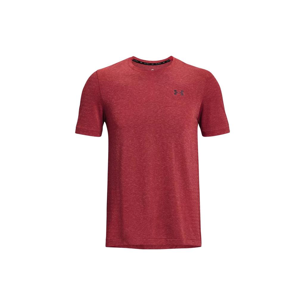 Under Armour Solid Logo Crew Neck Sports Short Sleeve T-Shirt Men Tops Radio-Red 1370441-890