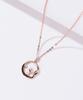 Dorocy 14K Full Moon Whale Tail Moissanite Necklace