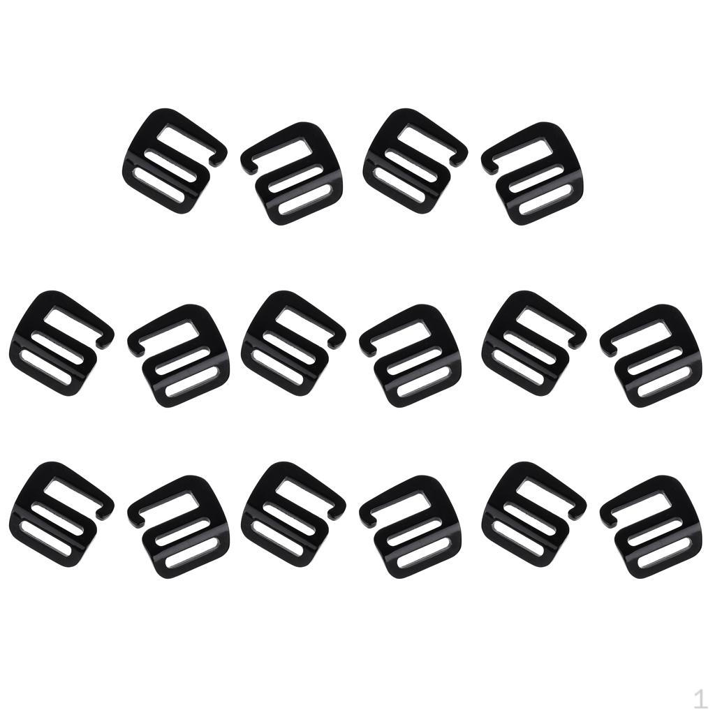 16 Pack Webbing Strap Buckles, Aluminum Alloy Hook Inch Bels, Backpack Accessories, Men Women