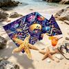 Custom Name Personalized PAC MAN Print Beach Towel, for Trip Camping Beach Party Home Decor, Birthday Gift for Family & Friends