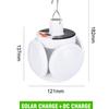 LED-Glühbirne, Solarleuchte, für den Außenbereich, wasserdicht, Notfall, Solar-/USB-Kabel, wiederaufladbare Glühbirne, Licht, Camping, Gartenbeleuchtung, Solarlampe