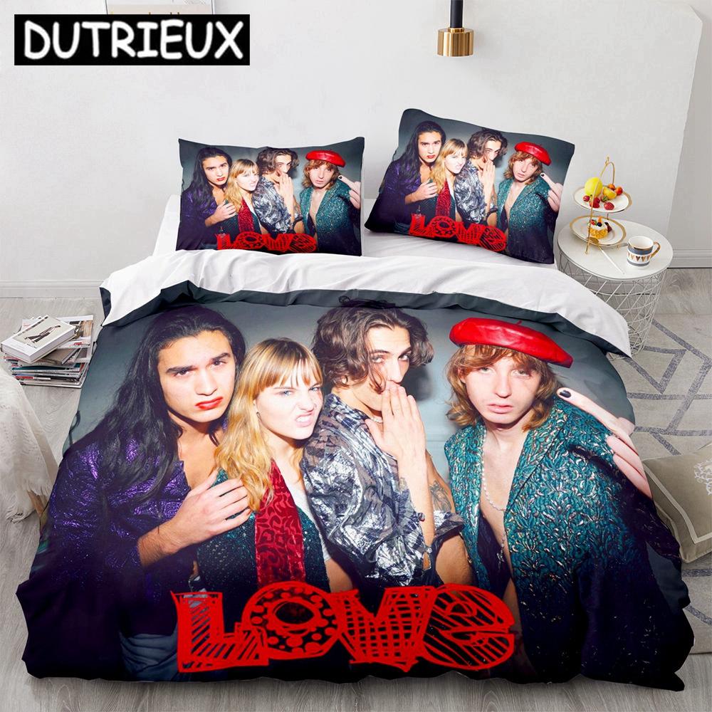 Maneskin Bedding Set Duvet Cover Quilt Cover Pillowcase Double Queen King Duvet Cover EU Single(135*200cm)3pcs