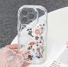 Floral bear cute for iphone17pro mobile phone case 11 Apple 15/14 bracelet 13promax new 12