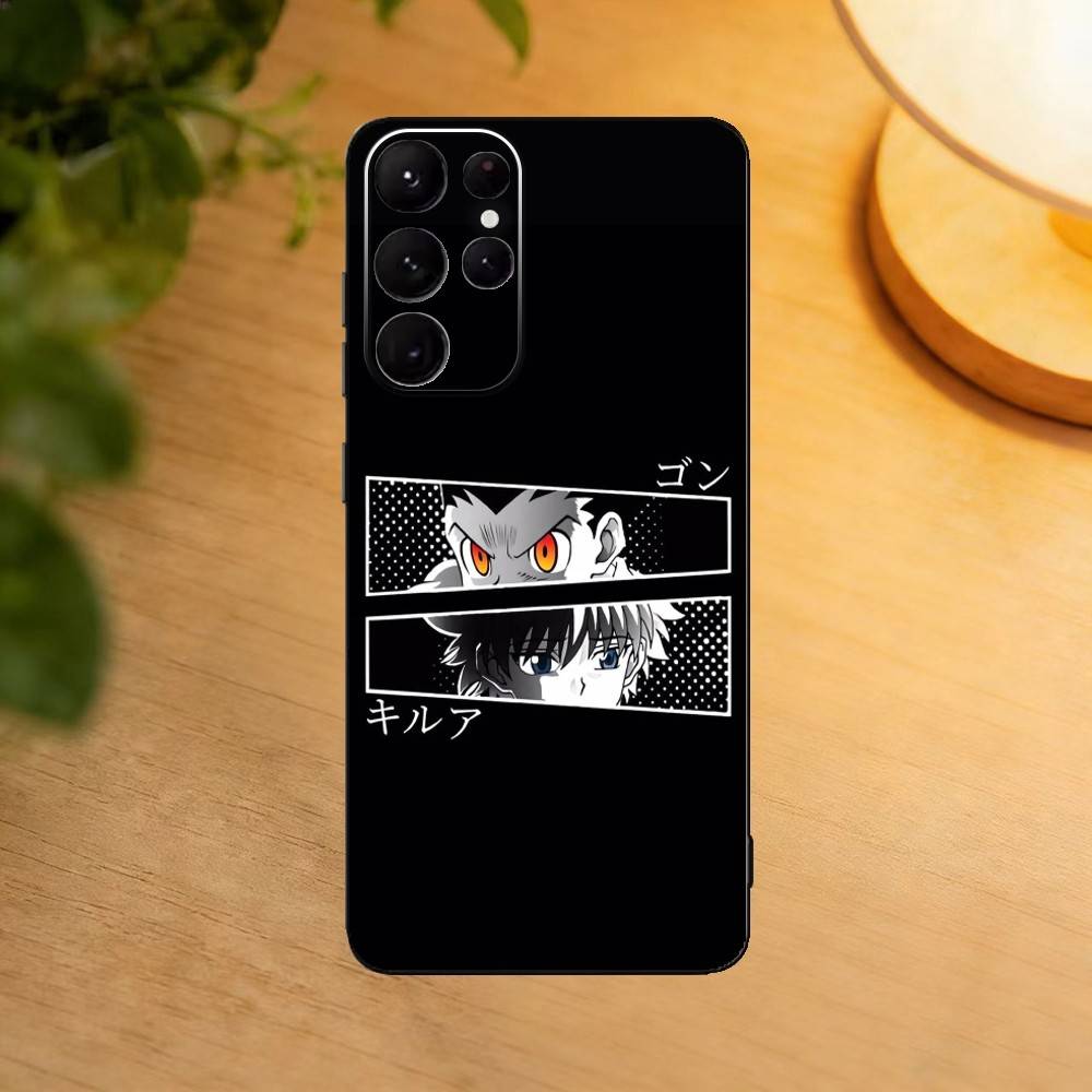 Gon & Killua Hunter X Hunter Handyhülle Für Samsung S25,24,21,22,23,30,Ultra,20,Plus,Fe,Lite,Note Weiche Schwarze Hülle