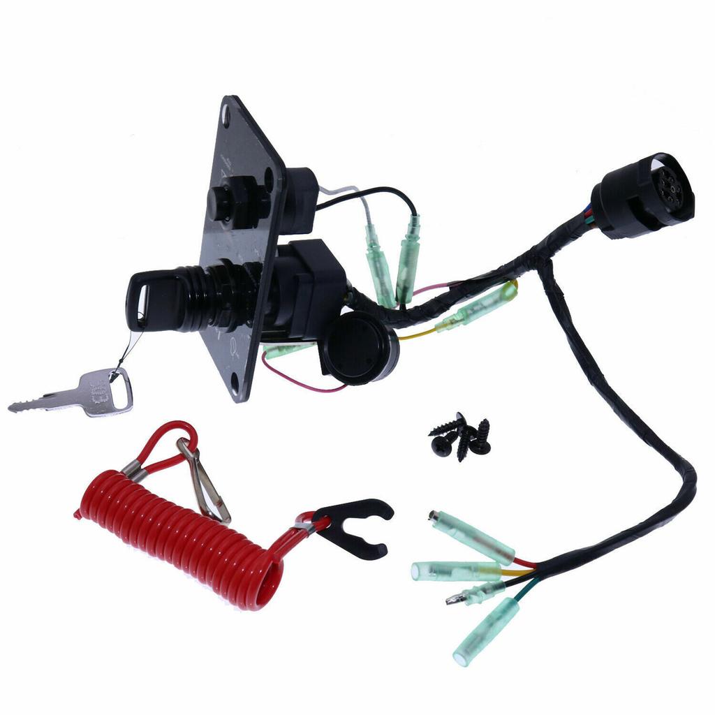 Compatiblefor 704-82570-08 704-82570-08-00 704-82570-12-00 Outboard Top Single Engine Key Ignition Switch Assembly Panel