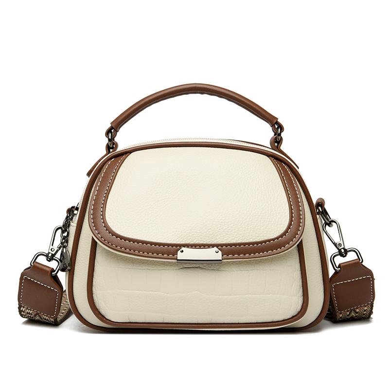 Luxury Design Double Zipper Handbags High Quality PU Leather Crossbody Shoulder Bags For Women Ladies Solid Color Messenger Bags