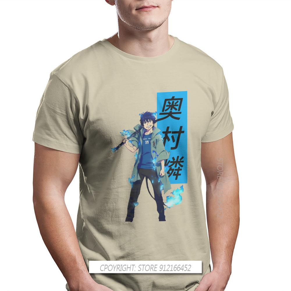 Cool Fire Unisexs Tshirt Blue Exorcist Rin Okumura Anime Oneck Tops 100 Cotton T Shirt Humor Gift Idea