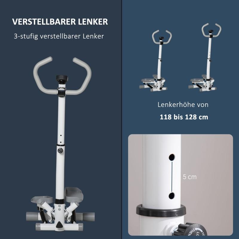 HOMCOM Home Training Stepper with LCD Display Adjustable Speed