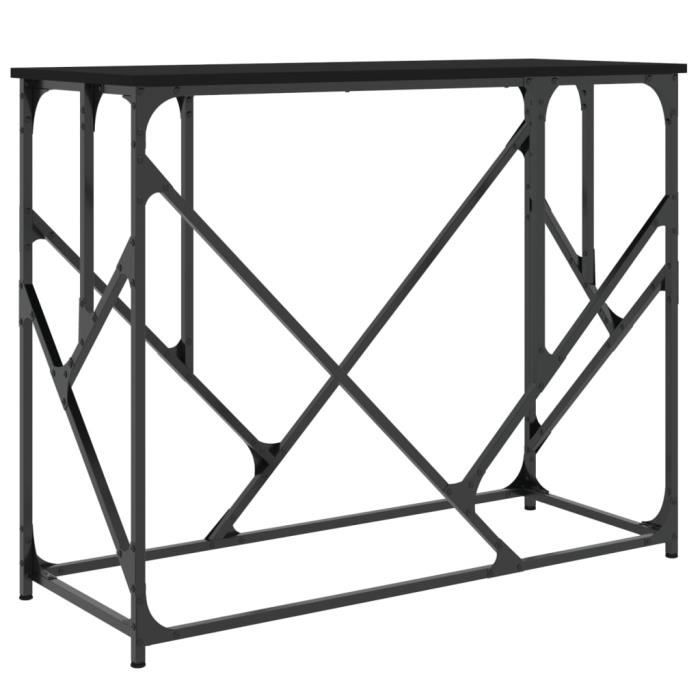 VidaXL Table console noir 100x40x80 cm bois d'ingénierie 834115