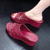 Women's 2025 Fashion High Heel Non-Slip Slippers - Summer Hollow Out, Comfortable, Thick Sole, One-Strap Design for Outdoor Use