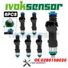 6Pcs Fuel Injectors 0280158020 for Jeep Liberty Commander Dodge Nitro Dakota Durango Ram Mitsubishi Raider 3.7L V6 53032701AA