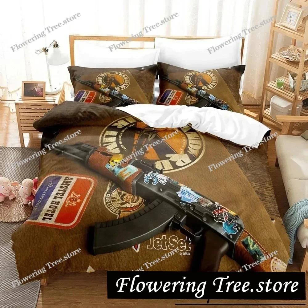 Shooter-Spiel Csgo Bettwäsche-Set Bettbezug Schlafzimmer Deckenbezüge Einzelbett Twin King-Size Bettdeckenbezug Heimtextilien029