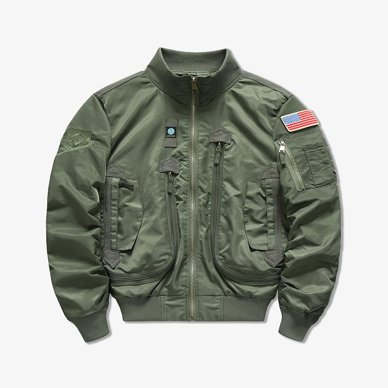 Men's Jacket Spring and Autumn Baseball Jersey Pilot Top Korean Version Trendy Tooling Casual Jacket