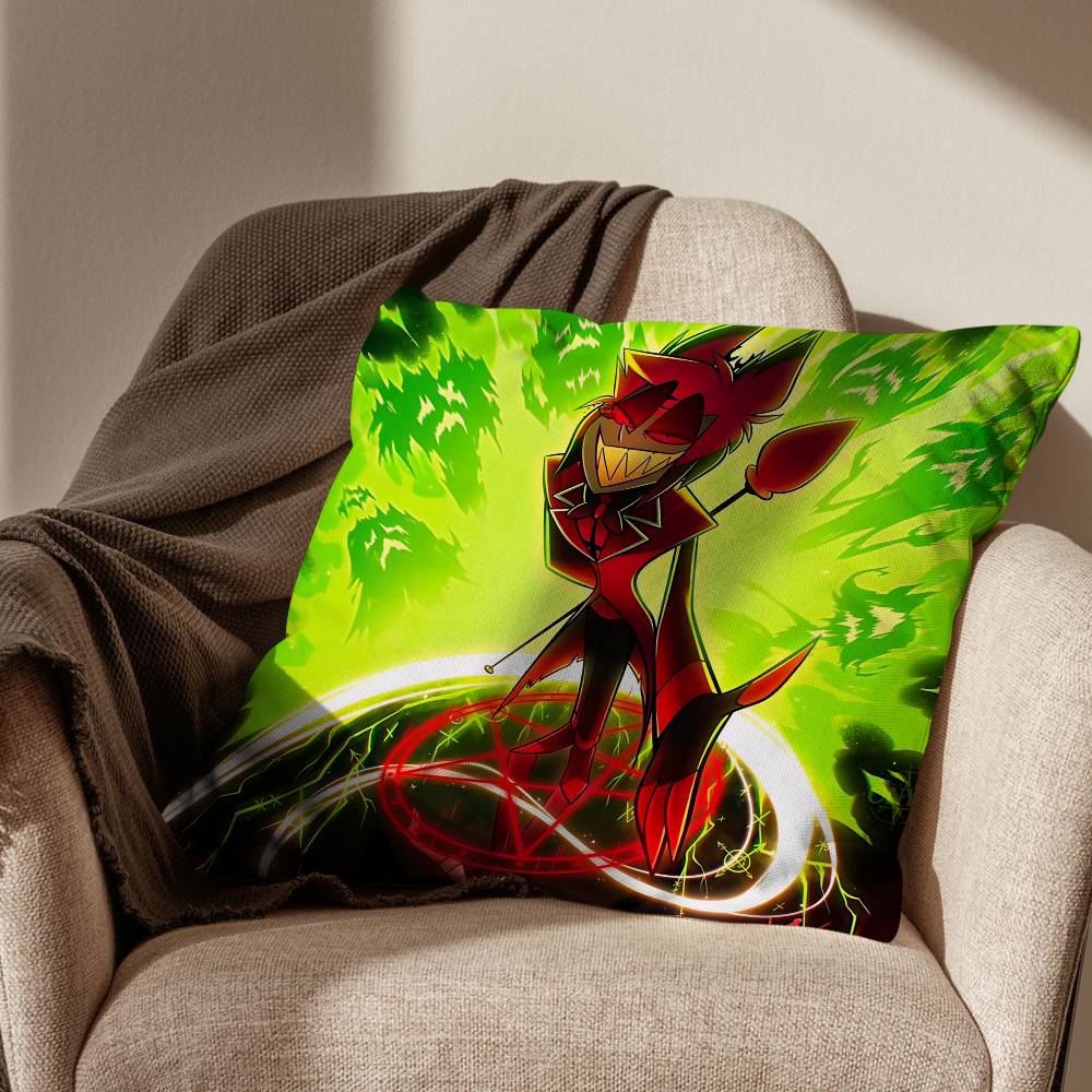 wicked Alastor H-Hazbin Hotel pillow cover living room sofa cushion cover bedroom room bed pillow cover home decoration
