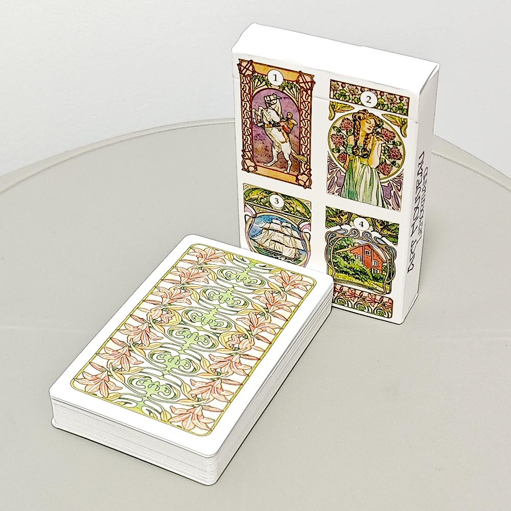 9*6cm Art Nouveau Lenormand Deck Oracle 36 Pcs Lenormand Cards In Perfect Art Nouveau Style