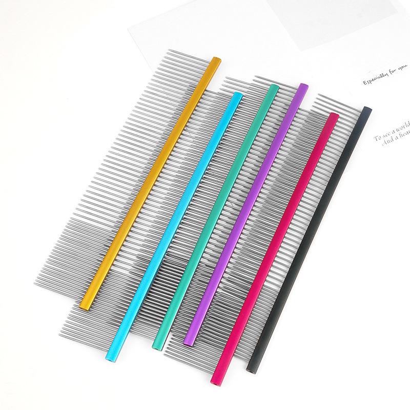 New Arrival De-Shedding Rake: Wide Handle Stainless Steel Pet Comb for Hair Removal