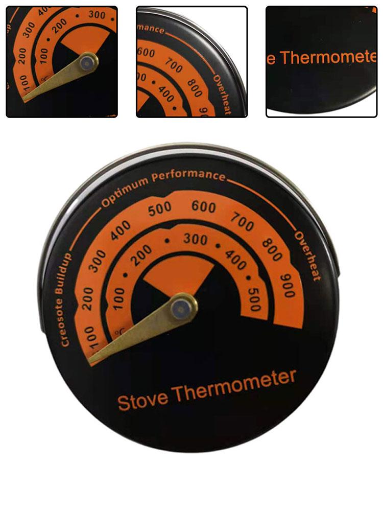 Haard Thermometer Temperatuur 0-500 100-900 63mm Aluminiumlegering Rookkanaal Pijp Meten Meten Rookkanaal Temperatuur