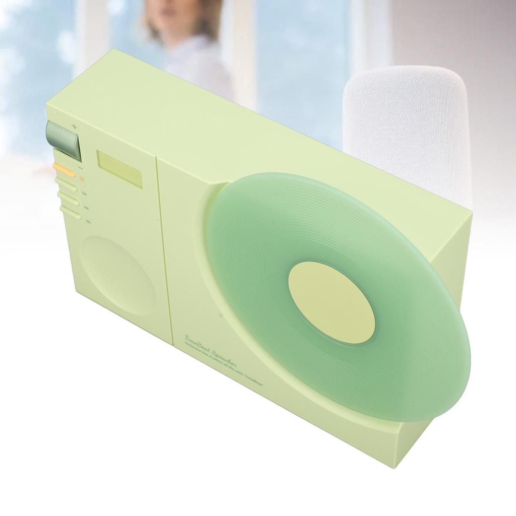 Vintage   Record Player     Speaker USB Rechargeable Old Fashioned Portable Wireless Speaker with Time Display
