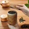 Scatola Portafiori di Bambù Intagliata Coperchio Sigillo Lattina da Tè Scatola per Alimenti Spezie Frutta Secca Organizer Barattoli da Cucina Accessori