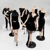 Handmade 7PCS Black Dresses for 11.5in/30cm Dolls, Elegant Long Dress Doll Accessories Playset Playhouse DIY Dress Up Game Toys